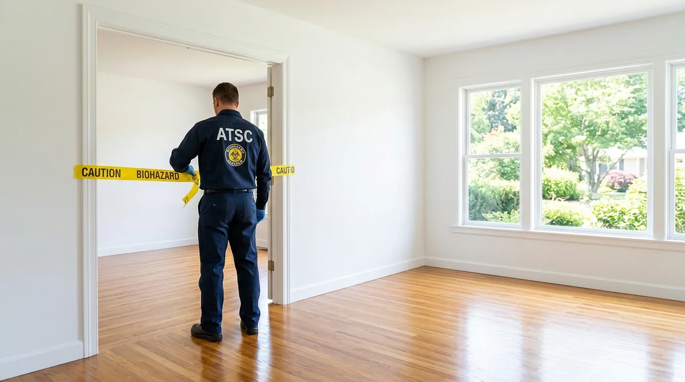Certified biohazard cleanup crew performing Decomposition Cleanup in Pacifica